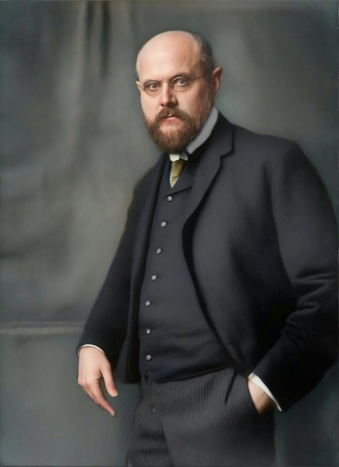 Portrait von Eugen Philippovich von Philippsberg: Eugen von Philippovich, koloriertes Portrait (2023)